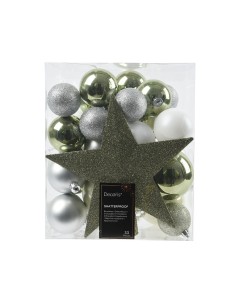 Juego de 33 adornos de navidad.