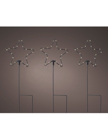 Luz decorativa estacas estrellas microled, ø15 x 42,5 cm