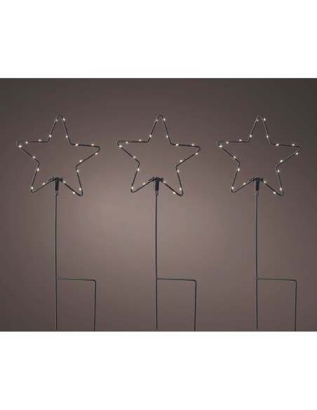 Luz decorativa estacas estrellas microled, ø15 x 42,5 cm