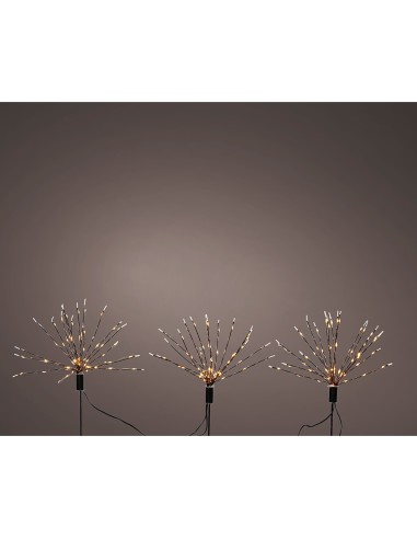Luz decorativa microled estacas fuegos artificiales