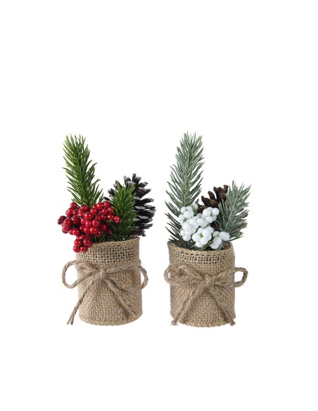 Maceta de yute pequeña, 2 modelos, ø5 x 15 cm