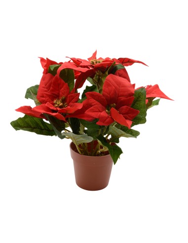 Planta artificial flor de pascua, ø27x27cm,