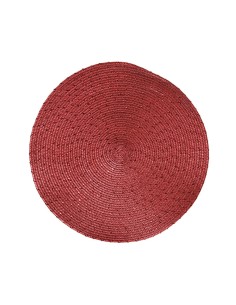 Mantel individual color rojo redondo, ø38 x 0,2 cm