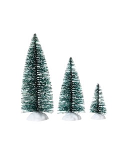 Set de 10 pinos efecto nevado