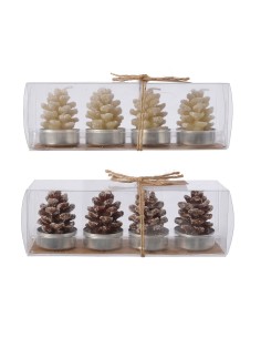 Vela en forma de piña, 2 modelos. ø3,5x5,5cm.