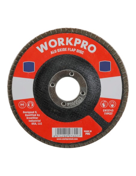 Disco láminas convexo ø115x22,2mm 40 g. workpro