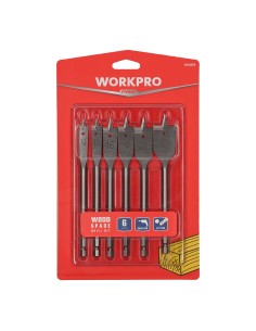 Brocas de pala, juego 6 piezas. workpro 2