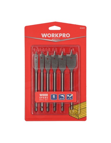 Brocas de pala, juego 6 piezas. workpro