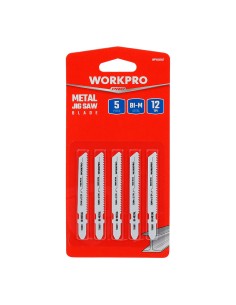 Hojas sierra calar, juego 5 piezas t118bf metal. workpro