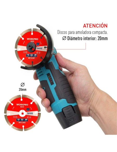 Disco diamantado, segmentado basic ø110x20mm. workpro