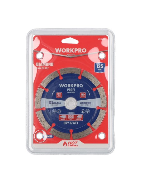 Disco diamantado, segmentado profi ø125x22,2mm. workpro