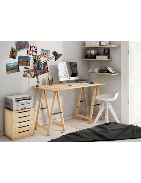 Tablero madera maciza de pino, 120x60x1,8cm astigarraga