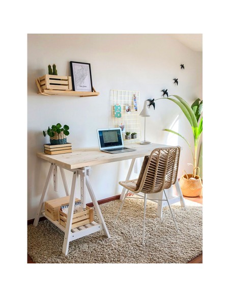 Tablero madera maciza de pino, 140x70x3cm astigarraga