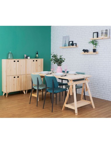 Tablero madera maciza de pino, 160x80x3cm...