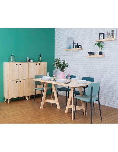 Tablero madera maciza de pino, 160x80x3cm...