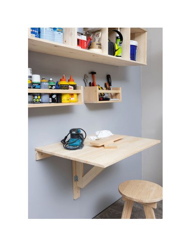 Mesa plegable madera de pared, 79x59x2cm....