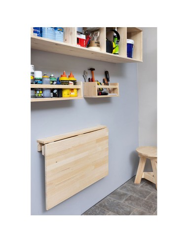 Mesa plegable madera de pared, 79x59x2cm....