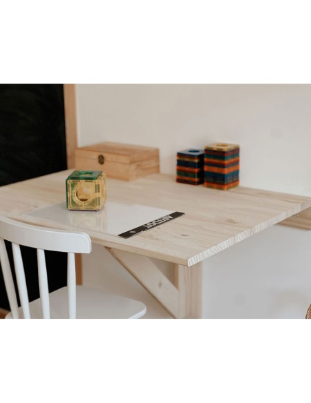 Mesa plegable madera de pared, 79x59x2cm. astigarraga