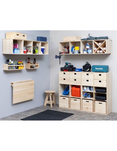 Mesa plegable madera de pared, 79x59x2cm....