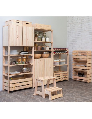 Escalera taburete de madera, 2 peldaños....