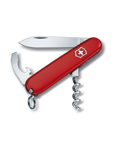 Navaja waiter roja, 9 funciones, peso 35 g, 26 x 12 x 84 mm