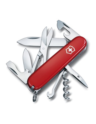 Navaja climber roja, 14 funciones, peso 82 g, 26 x 18 x 91 mm