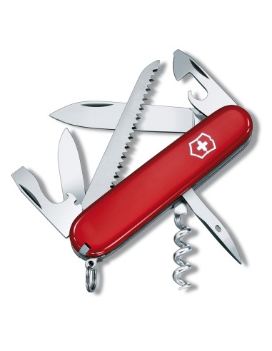 Navaja camper roja, 13 funciones, peso 74 g, 26 x 18 x 91 mm