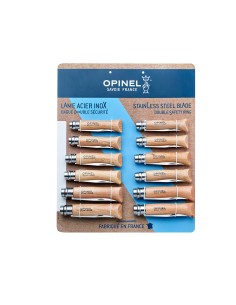 Expositor navajas opinel acero inoxidable, 12 uds (nº6, nº7, nº8 4 uds de cada numero)