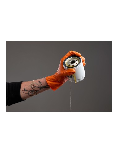 Guante agility grip nbr s/polvo naranja t9.caja...