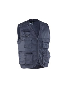 Chaleco "fisherman", azul marino.talla s. juba