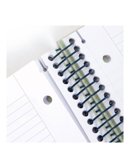 Cuaderno a4 con espiral pautado 7 mm beige