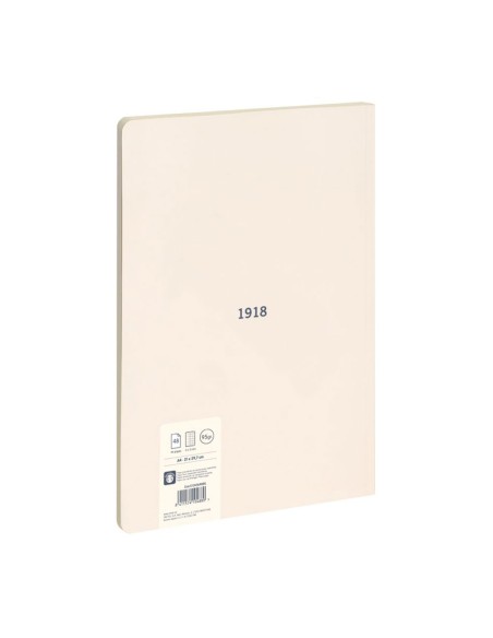 Cuaderno a4 cuadriculado encolado beige