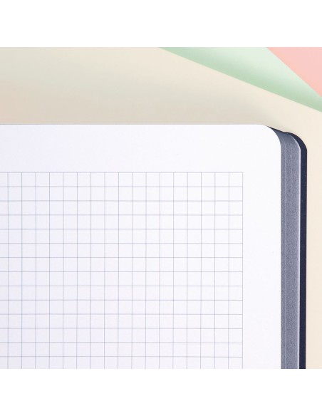 Cuaderno a4 cuadriculado encolado azul marino