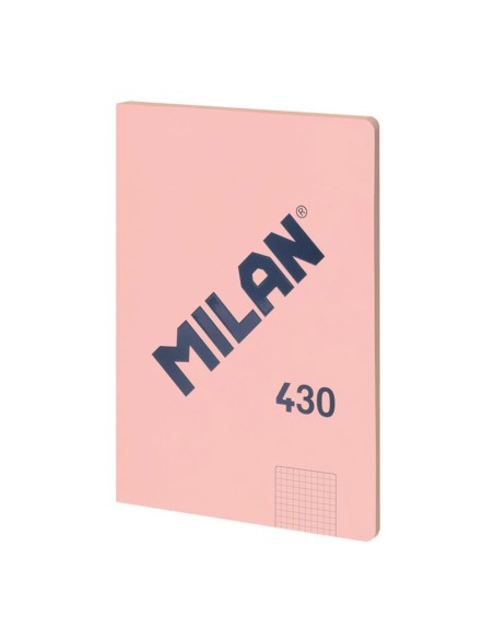 Cuaderno a4 cuadriculado encolado rosa