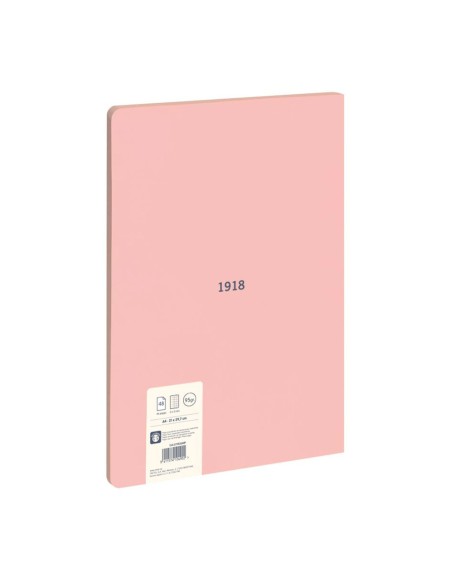 Cuaderno a4 cuadriculado encolado rosa
