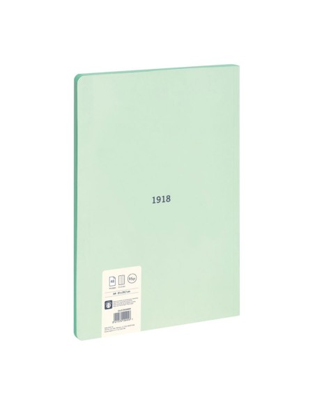 Cuaderno a4 cuadriculado encolado verde