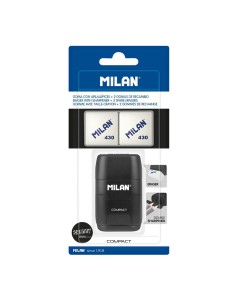 Goma con afilalápices negro compactserie especial shadow + 2 gomas 2