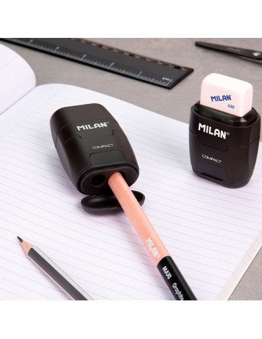 Goma con afilalápices negro compactserie...