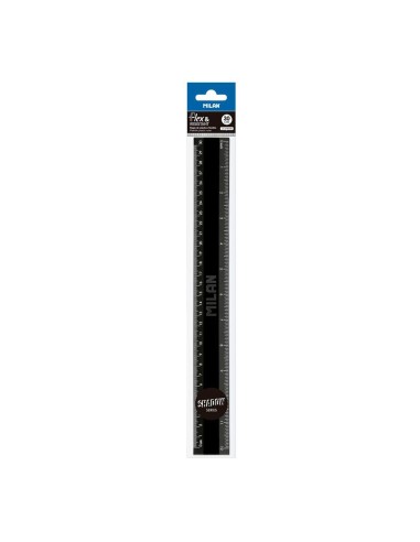 Regla serie shadow negra 30 cm