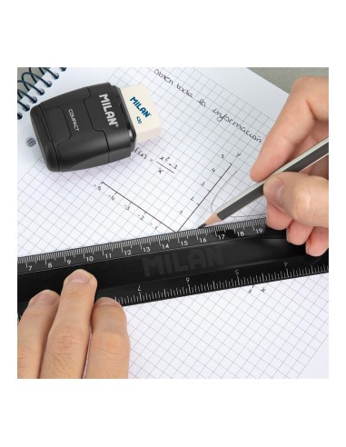 Regla serie shadow negra 30 cm