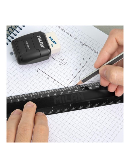 Regla serie shadow negra 30 cm