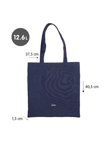 Bolsa tote bag serie 1918 azul marino 12,6 l