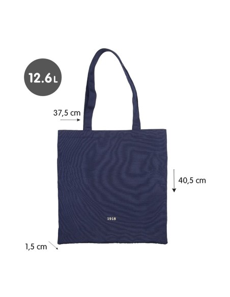 Bolsa tote bag serie 1918 azul marino 12,6 l