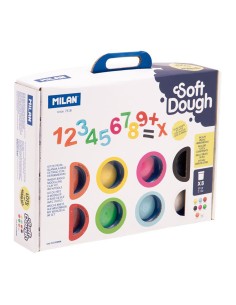 Maletín pasta blanda soft dough 8 botes 59 g con herramientas "números"
