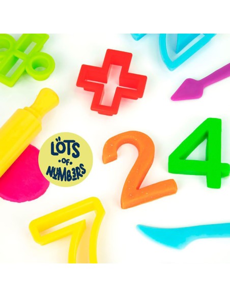 Maletín pasta blanda soft dough 8 botes 59 g con herramientas "números"