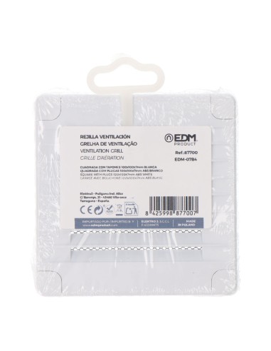 Rejilla ventilación cuadrada con tapones y...