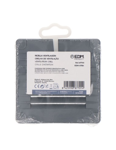 Rejilla ventilación cuadrada con tapones y...