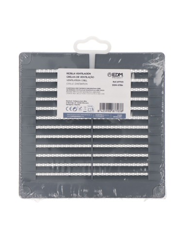 Rejilla ventilación cuadrada con tapones y...