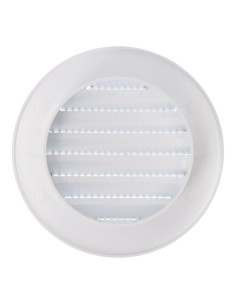 Rejilla ventilación redonda empotrable con mosquitera ø70mm abs blanca 2