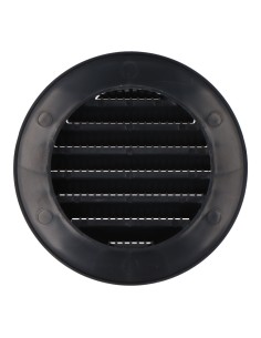Rejilla ventilación redonda empotrable con mosquitera ø70mm abs gris antracita 2